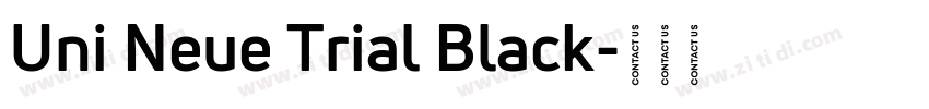 Uni Neue Trial Black字体转换